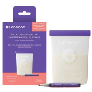 5 Sachets de conservation du lait maternel en silicone