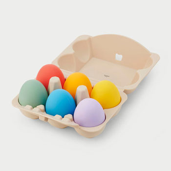 Lot de 6 oeufs sensoriel Arc-en-ciel