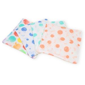 Lot de 4 lingettes lavables double face en coton bio Miracle