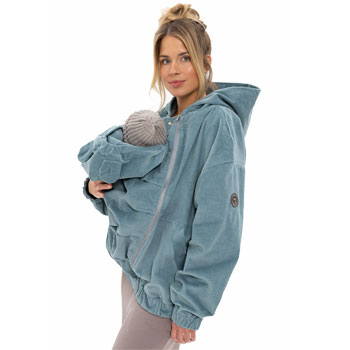 Blouson overzise Grossesse et Portage en velours côtelé  - Aloe