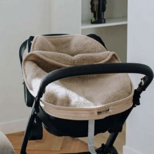 Chancelière 100% Laine mérinos pour cosy ou siège auto - Beige