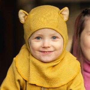 Cagoule Fox ajustable en laine mérinos Golden Star