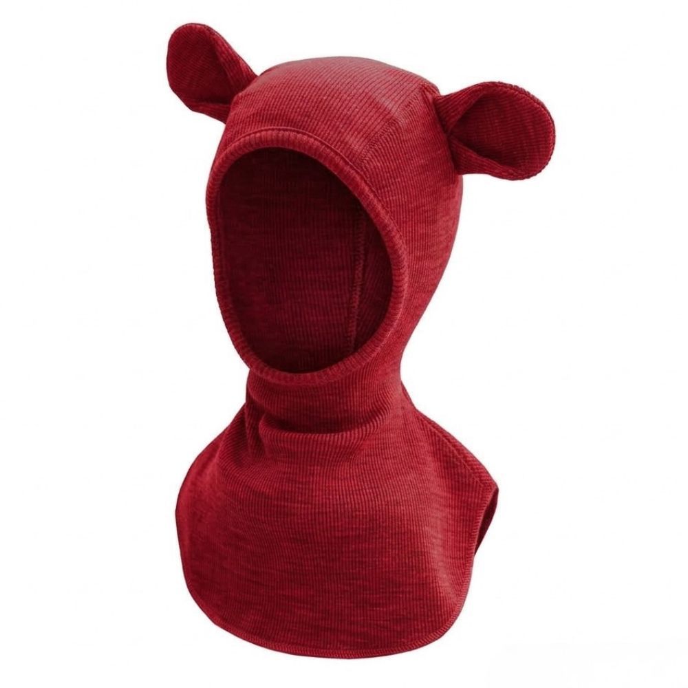 Cagoule Ourson ajustable en laine mérinos Wild Pomegranate