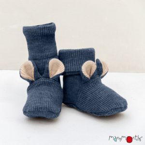 Chaussons Teddy en laine Moondust Blue