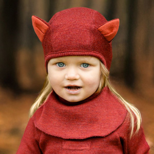 Cagoule Chaton ajustable en laine mérinos Wild Pomegranate