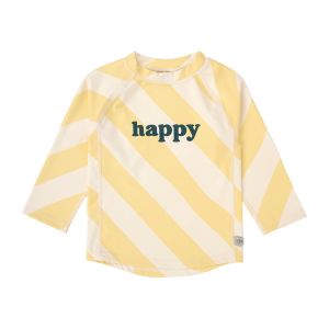 Tee-shirt manches longues anti UV Rayures jaune blanc