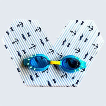 Lunettes de natation bandeau Ancres Moustache picot 3 - 6 ans