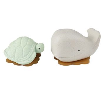 Jouet de bain Baleine et Tortue - Sauge