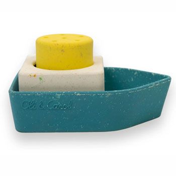 Jouet de bain empilable en caoutchouc naturel  - Jaune