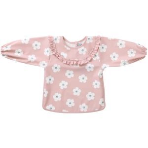 Bavoir-tablier imperméable manches longues 6-24 mois Fleurs