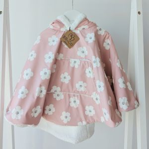 Poncho ciré évolutif imperméable Fleurs 12-36 mois