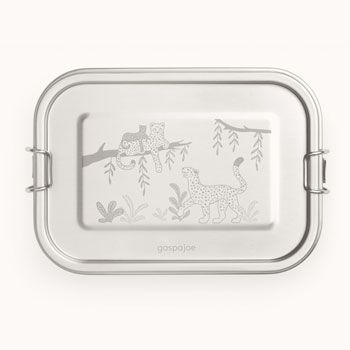 3 Boîtes à gouter inox KIDDY 500 ml Léopard