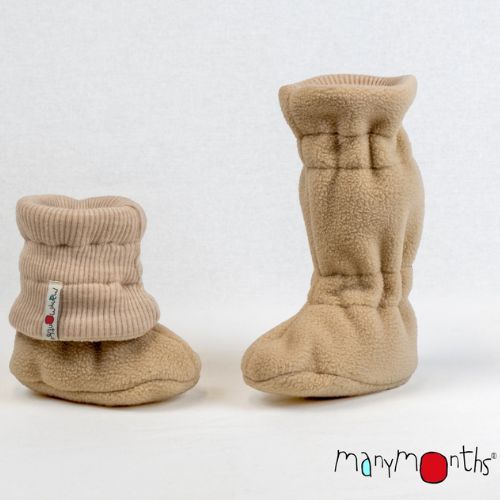 Chaussons de Portage ajustables en laine/polaire Toasted Coconut