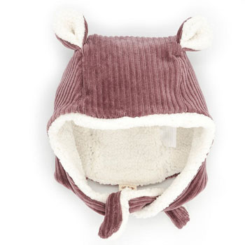 Bonnet velours parme