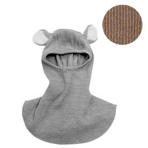 Cagoule Ourson ajustable en laine mérinos Callisto moon