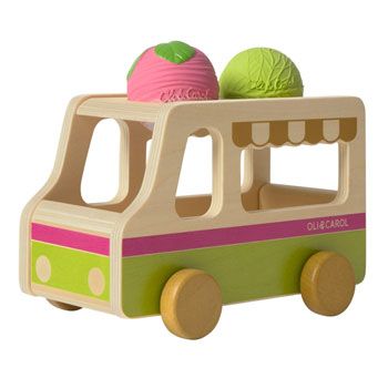 Market Van – Camionnette en bois et balles en caoutchouc naturel