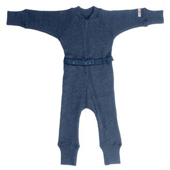 Combinaison évolutive en laine mérinos Moondust blue