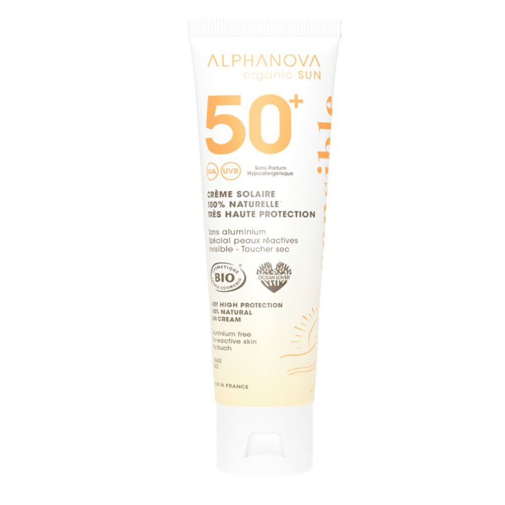 Crème solaire sensible SPF50+ visage