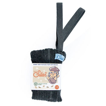 Collant sans pied à bretelles Côtelé Teddy - Dark Grey