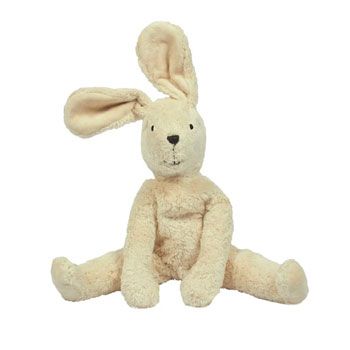 Doudou en coton bio et laine - Lapin - 38 cm