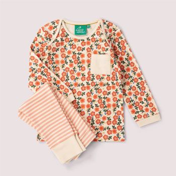 Ensemble t-shirt manches longues et jogging en coton biologique - Petals