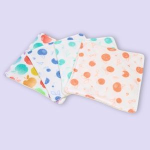 Lot de 4 lingettes lavables double face en coton bio Miracle