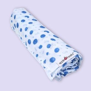 Grand lange bébé en double gaze de coton bio SaperliPom'pette