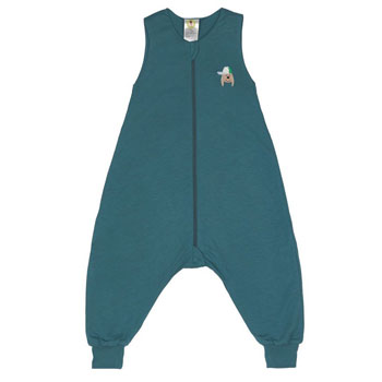Gigoteuse à pieds en Tencel Chien Bleu vert - TOG 0.5