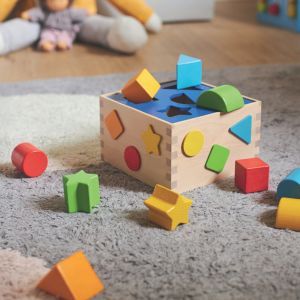 Boîte à formes bleu