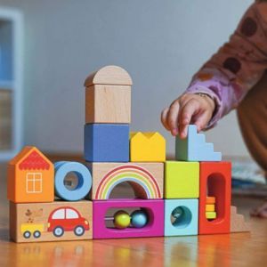 14 Blocs d'exploration sensoriels en bois