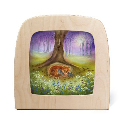 Carte illustrée pour Lampe Magique - Baukje Exler - La petit famille Renard