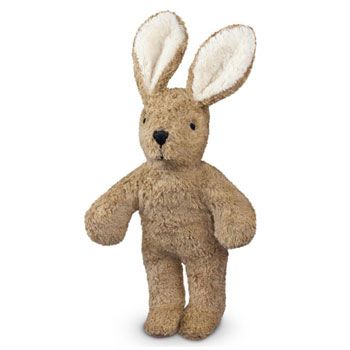 Doudou en coton bio et laine - Lapin sable - 25 cm