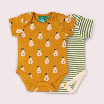 Lot de 2 bodies en coton biologique - Pears