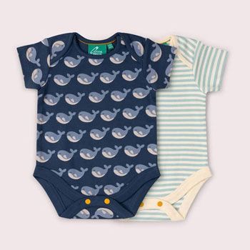 Lot de 2 bodies en coton biologique - Whales