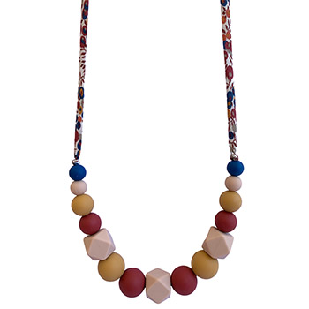 Collier d'allaitement et de portage en silicone Noisette