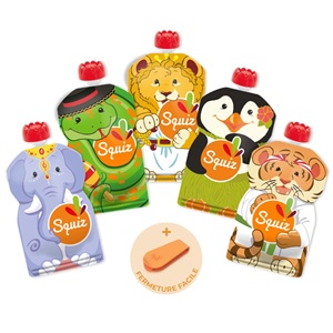 Lot de 5 Gourdes souples Carnaval