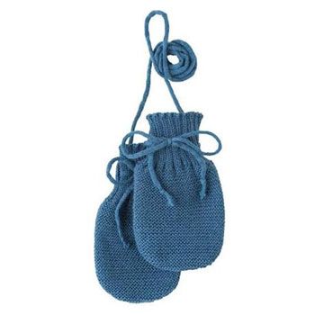 Moufles en pure laine mérinos 0-12 mois Dove Blue