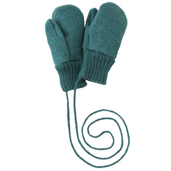 Moufles en laine bouillie Eucalyptus