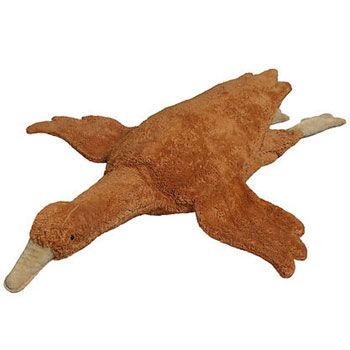 Doudou bouillotte en coton bio et laine - Oie Rust - 47 cm