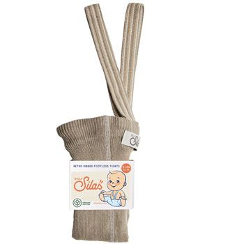 Collant sans pied à bretelles - Oyster Grey Striped