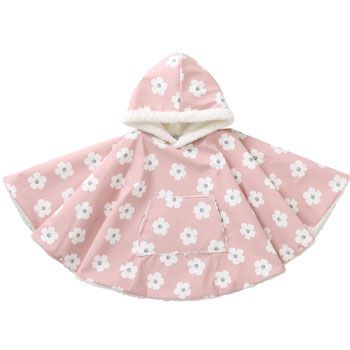 Poncho ciré évolutif imperméable fleurs 12-36 mois