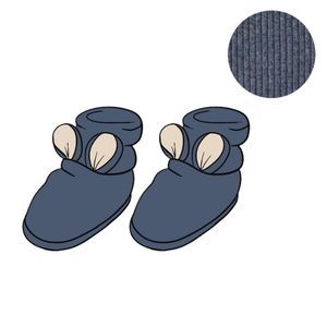 Chaussons Teddy en laine Moondust Blue