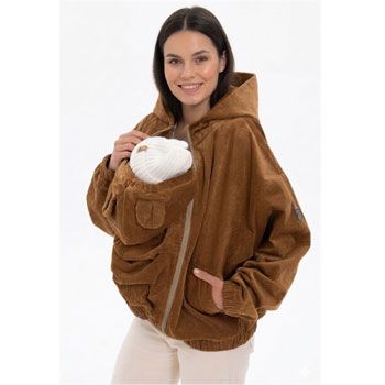 Blouson overzise Grossesse et Portage en velours côtelé  - Toffee
