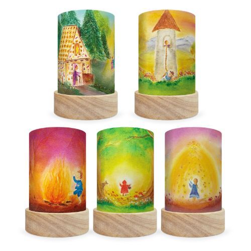 Set de 5 Abat-jours illustrés pour Lanterne - Baukje Exler Contes de Fées