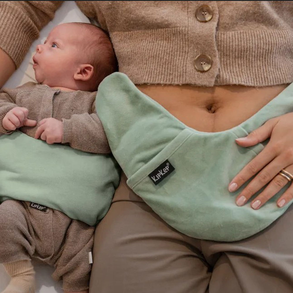Bouillotte Sèche Déhoussable Aux Graines De Lin KIPKEP - Pour Bébé Et Adulte - Vert Pâle