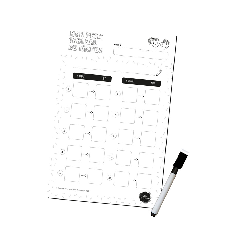 Tableau De Routine Magnétique Pour Enfants - Organiseur Visuel Des Tâches Quotidiennes, Portable Avec Aimants